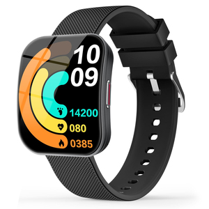 Montre connectée ultra-fine incurvée de 1,85 pouces, corps de 6,9 mm, mesure de l'oxygène sanguin, fréquence cardiaque, écran AMOLED - Product Image 1