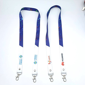 Custom Double Hook Lanyard - Logo & Text Printable, ID/Badge/Employee Conference/Exhibition Lanyard for Name Card Holder
