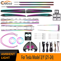Éclairage d'ambiance Cardoo pour Tesla Model 3/Y 2021-2024, éclairage LED dynamique pour l'intérieur de la voiture, style OEM, accessoires de mise à niveau du panneau de garniture