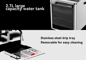 เครื่องชงกาแฟเอสเพรสโซ่กำลังสูง 2800 วัตต์ ยี่ห้อ Italy Kitchen ตัวเครื่องสแตนเลส ผลิตในจีน ราคาคุ้มค่า ตั้งโปรแกรมได้ - Product Image 6