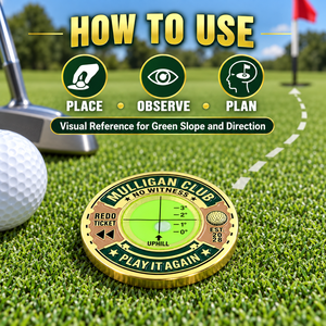 Niveau à bulle double face personnalisé avec logo de club de golf pour la lecture du green, accessoire de putting pour les magasins professionnels, les tournois et les cadeaux promotionnels - Product Image 4