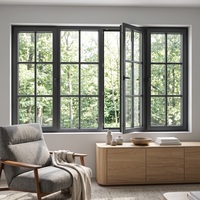 Fenêtres à battants 3i-Low-E à ouverture extérieure en aluminium et verre pour la remplacement et la fourniture aux distributeurs