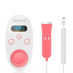 OLED portátil display Heart Rate Monitoring Ultrasonido fetoscope bebê coração fetal doppler