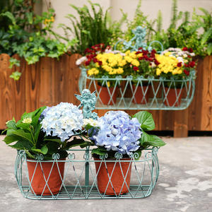 ชุดชั้นแขวนผนังลายนางฟ้าเหล็กสองชิ้นแบบย้อนยุคสไตล์อเมริกันตกแต่งผนังแบบสร้างสรรค์ชั้นเก็บของเก่าเคลือบผงแบบแขวน - Product Image 4