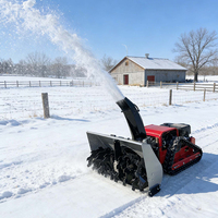 Souffleuse à neige industrielle tout-terrain à chenilles, télécommandée, avec moteur sans balais, robot agricole, charrue à neige, modèle SBGU