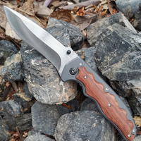 Couteau pliant Gerbe F64 vintage avec manche en bois, couteau tactique de poche haute dureté pour le camping en plein air et la découpe de fruits