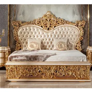Лидер продаж, роскошный турецкий Королевский набор для спальни, антикварный набор для спальни в турецком стиле королевского размера