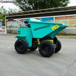 RHINOCEROS Chariot à <span class=keywords><strong>moteur</strong></span> électrique homologué CE, capacité de charge 300 kg, 4 roues, mini-<span class=keywords><strong>dumper</strong></span> de chantier, <span class=keywords><strong>brouette</strong></span> électrique - Product Image 1