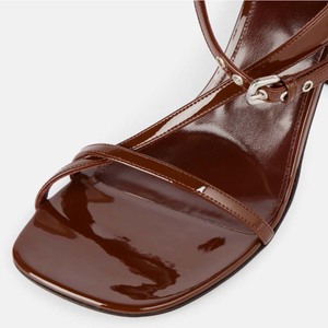 Women's Cross Straps Sandals Designer Style Summer on Pumps Irregular High Hook Heels Open Toe <b>Shoes</b> - Product Image 6
