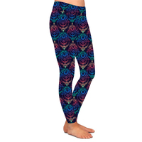 Vente en gros sur mesure Leggings grande taille en phase de lune de couleur dégradée multicolore en soie de lait à la mode