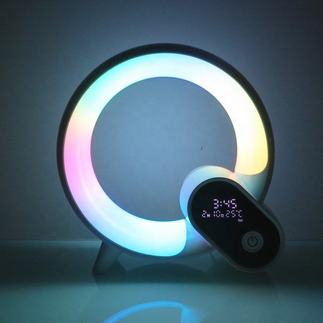 Lonvel TF Card OEM G-shape Atmosphere LED Night Light Speaker Smart Speakers Portable Outdoor Radio Music Bt Speaker Music Lamp