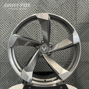 Rines GRAYFOX Personalizados en Gris Acero, 5x112 5x120 5x114.3, 18 19 20 21 Pulgadas, Ruedas de Aluminio Forjado para Audi Q5 B9 <span class=keywords><strong>A4</strong></span> A6 A7 RS6 C5 C6 B6 B7 - Product Image 1