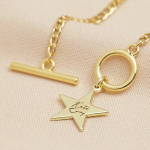 Simple Trending Jewelry Stainless Steel 14k Gold Coin Pendant Engraved <strong>Necklace</strong> Minimalist Women Toggle Clasp <strong>T</strong> <strong>Bar</strong> <strong>Necklace</strong> - Product Image 4