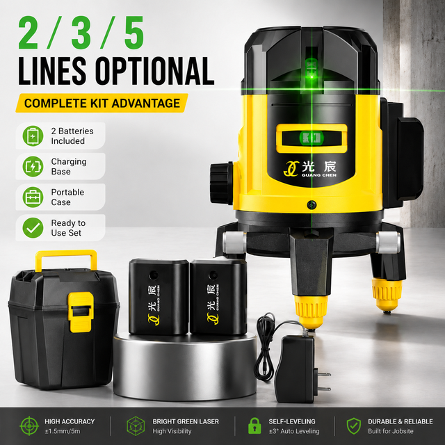 Factory Direct Portable Laser Level  2/3/5 Lines Cross Line Laser Measuring Tool for Home Improvement Construction Site
