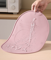 Nouveau Set de Table Montessori Ovale Demi-cercle Rectangulaire 2026 pour Tout-petits, Tapis en Silicone pour Enfants pour Table à Manger