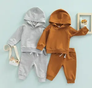 Groothandel Unisex Kinderpyjama Set Jongens Meisjes Zacht Katoen Schattige Kinderen Peuter Nachtkleding Slaappak Baby 2 Stuks Pyjama Set