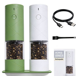 Juego de Molinillos de <span class=keywords><strong>Sal</strong></span> y Pimienta Automáticos Recargables por USB con Grosor de Molienda Ajustable para Uso Diario - Product Image 1