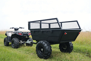 최저가 고하중 스틸 유틸리티 트레일러 500kg 용량 분체 도장 ATV 견인식 정원 카트 소량 주문 가능 공장 직공급 - Product Image 4