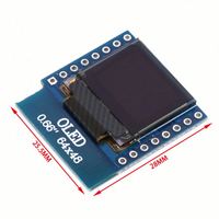 Penjualan Terlaris Modul Layar OLED 0.66 Inci untuk Modul D1 MINI ESP32 Arduino AVR STM32 64x48 Layar LCD 0.66" IIC I2C OLED