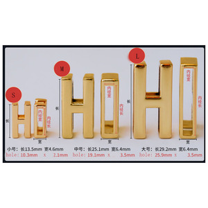 25mm 큰 구멍 빨강 파랑 색상 슬라이드 레터 참 플랫 가죽 팔찌 시계줄 합금 슬라이더 알파벳 비즈 - Product Image 6