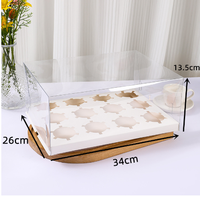 4/6/12 pièces de boîte de cuisson transparente Ma Fen boîte d'emballage pour tarte aux œufs et cupcake