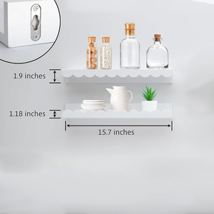 Bộ 4 kệ sách nổi bằng gỗ trắng lắp ráp sẵn - Product Image 5