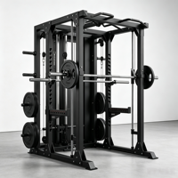 Machine Smith Basique Demi-Rack Combiné, Équipement de Fitness Commercial, Ensemble Glider pour Rack de Puissance Convergent Smith pour Salle de Sport