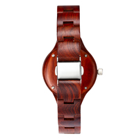 Bracelet en bois de santal rouge pour femme TJW, montre en bois de luxe, montre élégante pour femme