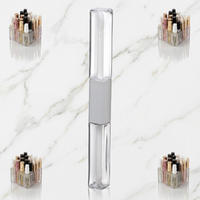 Tube de brillant à lèvres vide en PETG, design luxueux et fin, avec bouchon à vis et impression personnalisable, emballage pour brillant à lèvres