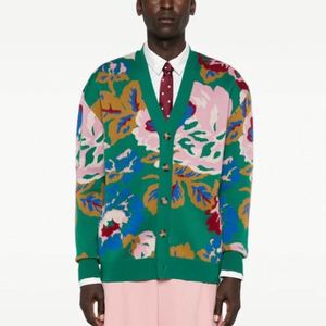 Suéter de punto de lana informal con logotipo personalizado Cárdigan Jacquard Suéter de algodón de punto Suéter de hombre - Product Image 1