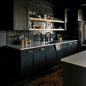 Armoire ergonomique bicolore sur mesure Vermont Wholesale 2026, nouvelle arrivée, avec étagère réglable en <span class=keywords><strong>hauteur</strong></span> pour petite <span class=keywords><strong>cuisine</strong></span> - Product Image 1