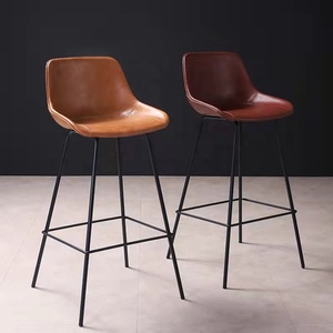 Mobilier de <span class=keywords><strong>bar</strong></span> rétro <span class=keywords><strong>vintage</strong></span> <span class=keywords><strong>tabouret</strong></span> de <span class=keywords><strong>bar</strong></span> en cuir marron <span class=keywords><strong>vintage</strong></span> pour cuisine chaise de <span class=keywords><strong>bar</strong></span> en acier et métal pour comptoir café restaurant - Product Image 5