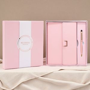 2025 2026 A5 PU Leather PP Notebook Thread Sewing Bound with Three-<b>fold</b> Design <b>Pen</b> Holder & Cardbox - Product Image 4