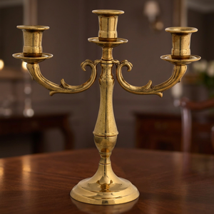Handmade 3 Branch Candle <b>Holder</b> In Golden Luxury Candle <b>Holder</b> for Home and Hotel Decoration Fancy <b>Candlestick</b> <b>Holder</b> - Product Image 5
