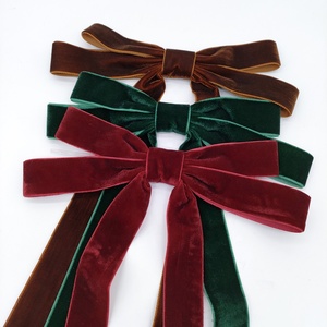 Tùy Chỉnh Đám Cưới & Giáng Sinh Thân Thiện Với Môi Nylon Dài Đuôi Bao Bì <span class=keywords><strong>Bow</strong></span> Với Twist Tie Vòng Hoa Cây Trang Trí Hàng Đầu Nhung Ribbon - Product Image 4