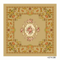 Tapis en laine jacquard floral faits main, à boucles, écologiques, antidérapants, imperméables, adaptés aux animaux domestiques, tuftés à la main