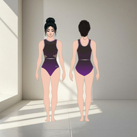 Justaucorps élégant justaucorps de gymnastique rythmique de haute qualité avec strass vêtements élégants pour athlètes de gymnastique