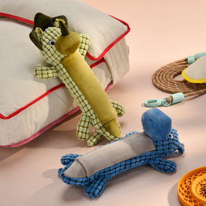 Peluş dolu köpek oyuncak karikatür hayvan tasarım gıcırtılı oyuncaklar yumuşak dayanıklı kumaş kapalı açık hediyeler için komik interaktif oyun - Product Image 2