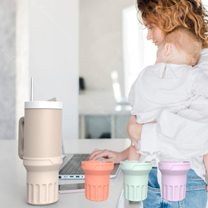 Private Label Tumbler Cup Cover Wear Resistant Cup Holder Pouch Anti slip Bottom Cover Protect From <b>Sliding</b> - Product Image 4