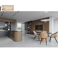 Prodeco Promotion : Ensemble d'armoires de cuisine modulaires en bois massif de haute qualité, design moderne et antique, avec évier, robinet et charnières