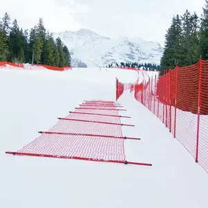 Filet de sécurité coloré pour station de ski sans nœuds Filet de clôture rouge Filet de sécurité pour ski en plastique