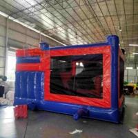 Château gonflable commercial Spider-Man avec toboggan, Hupfburg, château gonflable en PVC pour enfants, certifié CE, capacité de 600 kg, facile à utiliser