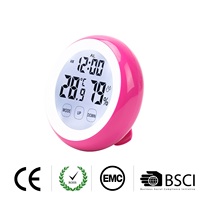 Jam Alarm Digital Pintar untuk Meja & Dinding dengan Termometer Dalam/Luar Ruangan, Higrometer Nirkabel, dan Alarm Termos