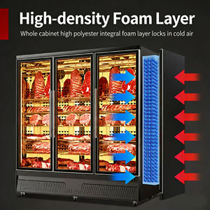 Congélateur Vitrine Commerciale -25°C Monotempérature à Refroidissement par Air, Vitrine Réfrigérée 3 Portes en Acier Inoxydable pour Aliments Surgelés - Product Image 4