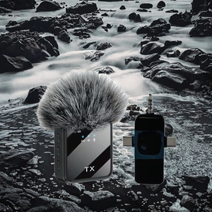 F15-1 Portable Mini Lapel Condenser Microphone 2.4G Wireless Lavalier Omnidirectional Noise Cancelling 200mAh for Iphone - Product Image 2