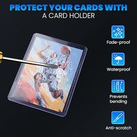 Protège-cartes rigides transparents 35PT en PVC épais pour cartes à collectionner et objets de collection