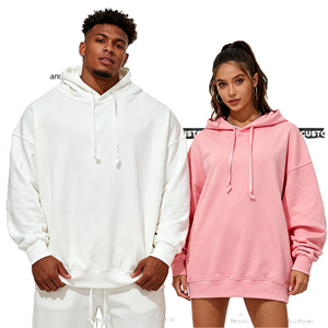 Sudaderas Unisex de Algodón 100% de Alto Gramaje, Oversize, Tallas Grandes, Lisas, Estilo Urbano, con Logotipo Personalizado, Serigrafía de Letras, Casual, Otoño - Product Image 1