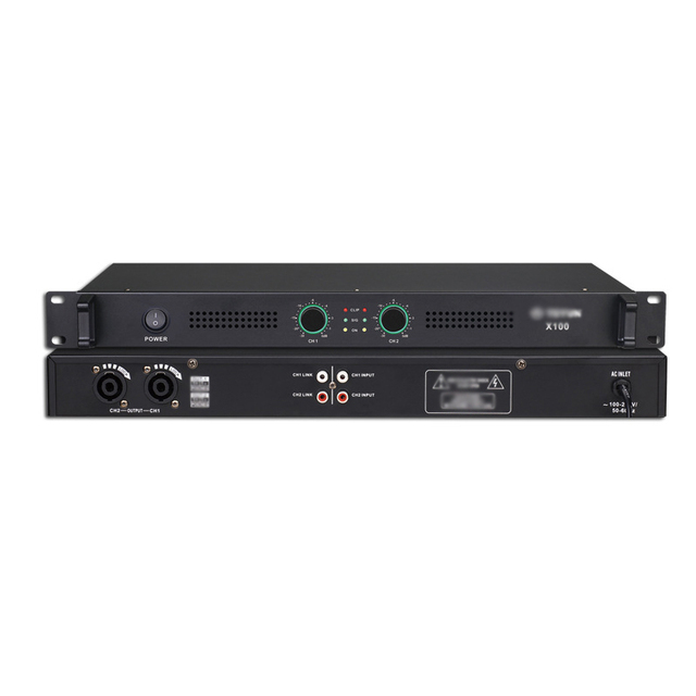 X100 Class d power amplifier professional pure post-high power stage double channel digital power amplifier