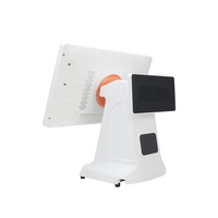 Terminal de point de vente tactile 15,6 pouces, Intel N2840, tout-en-un, caisse enregistreuse avec imprimante intégrée de 58 mm et écran client pour café, commerce de détail