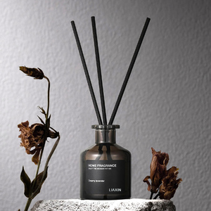 Thủy tinh Hương liệu hương thơm Gậy chai 100ml 150ml 50ml 200ml tùy chỉnh sang trọng màu đen thủy tinh rỗng hương thơm sậy khuếch tán chai - Product Image 4